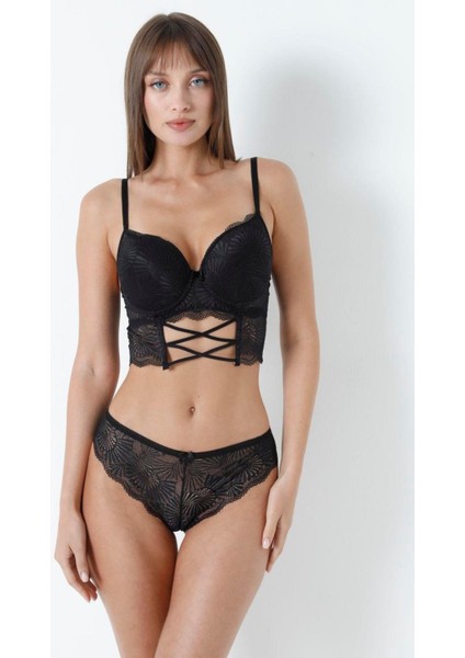 Karaz Sütyen Takım Dantelli Yarım Etekli Dolgulu Kadın 2548 fırsatları