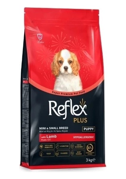 Reflex Plus Kuzu Etli Mini ve Küçük Irk Yavru Köpek Maması 3 kg
