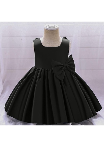 Kız Bebek Seda Model Siyah Doğum Günü Elbise