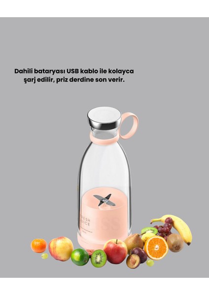 Ds-Derin Taşınabilir USB Şarjlı Taze Meyve Suyu Blender fırsatları