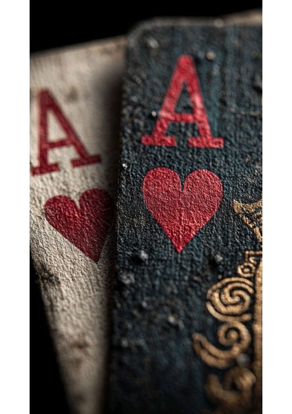 Çift As Iskambil Kartları V1 Ev Duvar Salon Güzellik Salonu Ofis Dükkan Dekarasyon Kanvas Tablo fiyatları