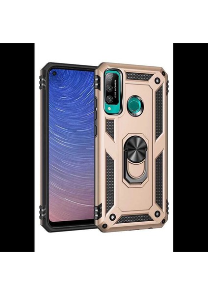 Huawei P40 Lite E Kılıf Sofya Yüzüklü Silikon Kapak