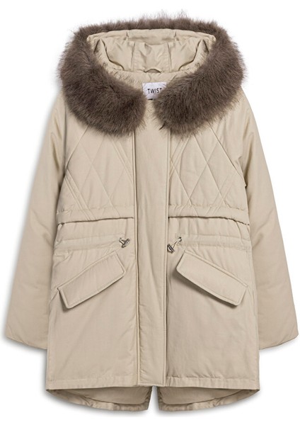 Suni Kürk Yakalı Mont TW6250012218030 indirimleri