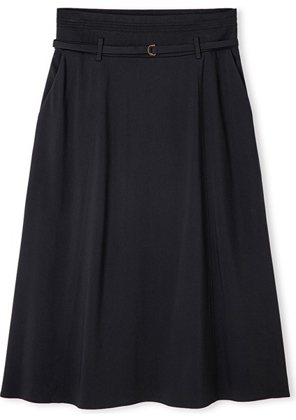 Ince Kuşaklı Kloş Etek IW6250004143001 fırsatları