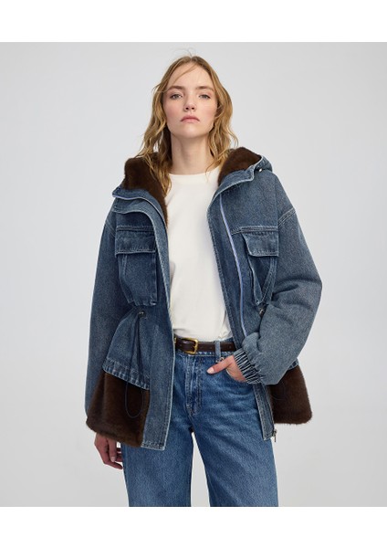 Suni Kürk Mix Denim Mont IW6250012207089