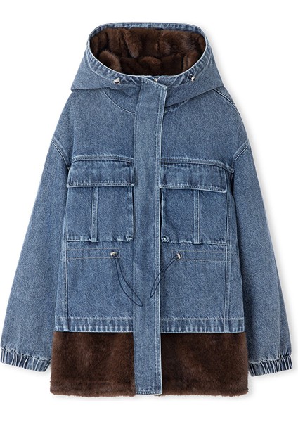 Suni Kürk Mix Denim Mont IW6250012207089 indirimleri