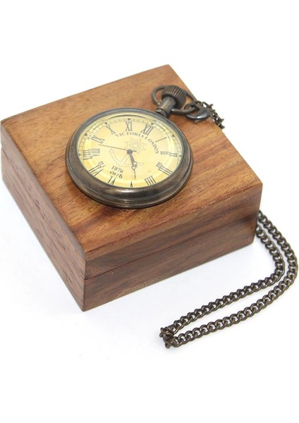 Ahşap Kutulu Pirinç Köstekli Saat 16156 fiyatları