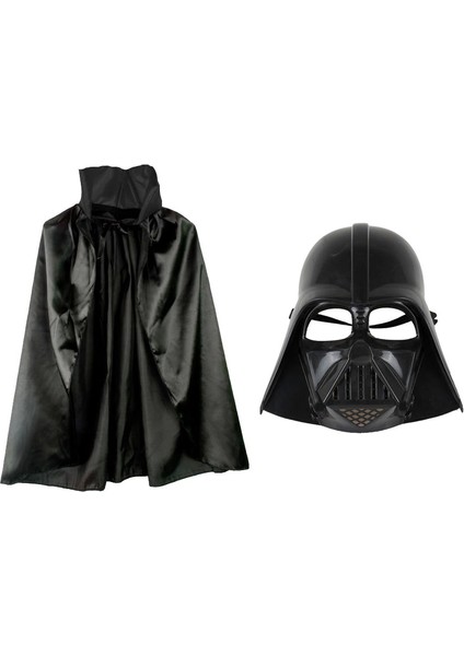 Çocuk Boy Yıldız Savaşları Star Wars Darth V Maskesi ve 90 Cm Pelerin Seti Siyah indirimleri