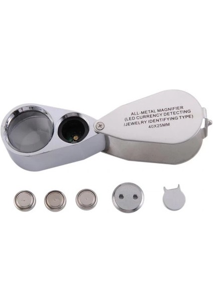 Kontrol Için Özel Kutulu Metal Işıklı Lup 40 x 25
