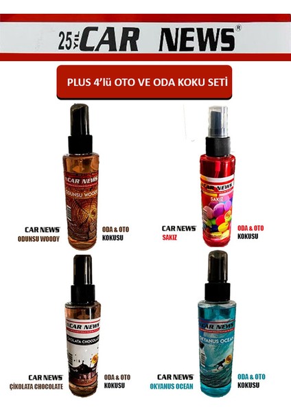 Plus 4’lü Sprey Oto ve Oda Koku Seti