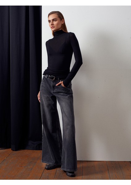 32277 Balıkçı Yaka Kaşmir Bluz-Siyah modelleri