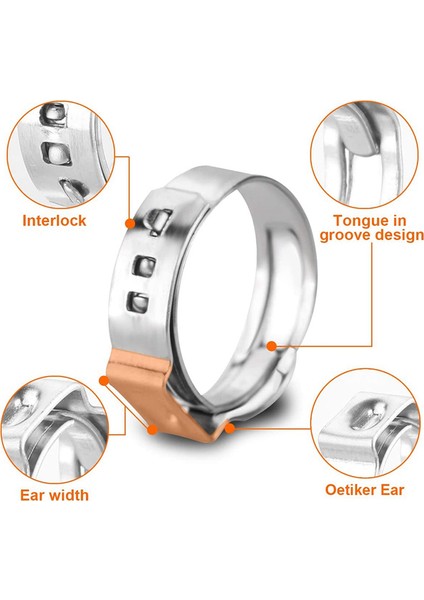 Tek Kulak Hortumu Klips Kelepçe Takımı Sıkma Halkaları Sıkma Kelepçesi (Yurt Dışından) fiyatları