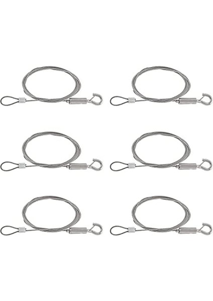 6 Adet Ağır Hizmet Tipi Paslanmaz Çelik Tel Halat (Yurt Dışından)