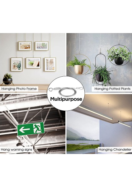 6 Adet Ağır Hizmet Tipi Paslanmaz Çelik Tel Halat (Yurt Dışından) fırsatları