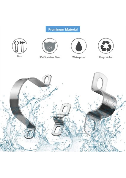 10 Adet 2 Inç 50MM Ağır Hizmet Tipi U-Tüp Kayış Kelepçesi-2 Delik U-Braketi (Yurt Dışından) modelleri