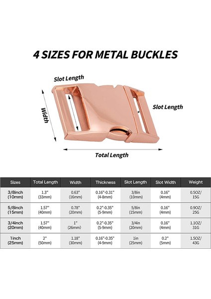 6 Adet Paracord Bileklik Tokaları Gül Altın (Yurt Dışından) indirimleri