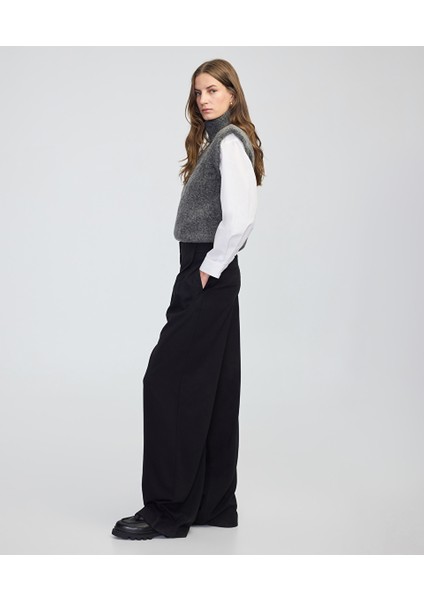 Kontrast Kemerli Wide Leg Fit Pantolon IW6250003203001