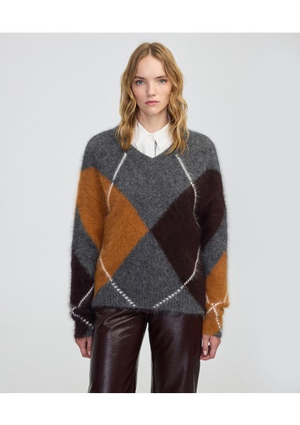 Baklava Desen V Yaka Kazak IW6250050113036