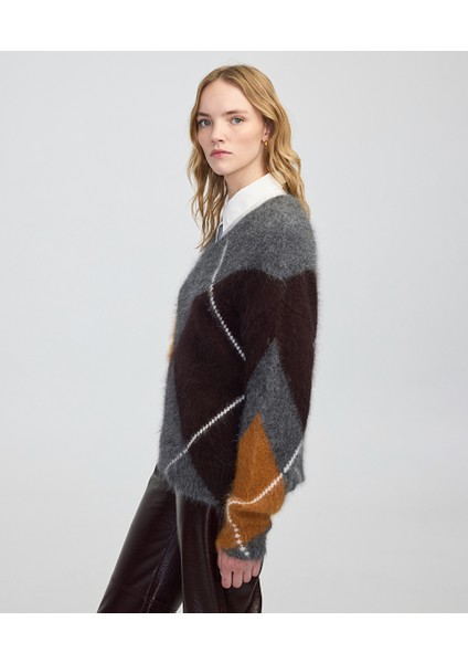 Baklava Desen V Yaka Kazak IW6250050113036 modelleri