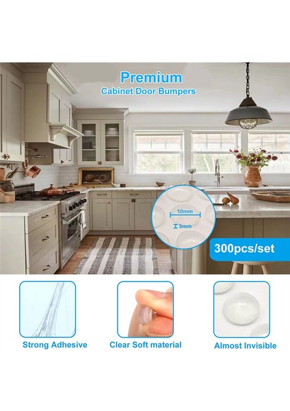 500 Adet Şeffaf Dolap Kapı Tamponları Ses Azaltıcı Dolap Tıpaları (Yurt Dışından) fiyatları