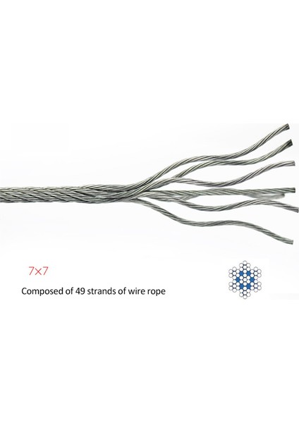 1.5mm Çap 7x7 304 Paslanmaz Çelik Tel Halat Yapısı (Yurt Dışından) modelleri