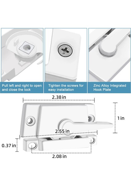 Paket Pencere Kanat Kilidi Pencere Mandalı Beyaz Yatay Sürgülü Sistemlere Uygun (Yurt Dışından) fırsatları