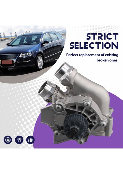 Motor Soğutucu Su Pompası Passat Için Termostat cc Golf Tiguan Jetta -Audi A3 A4 A5 A6 Q3 Q5 Tt 1.8t 2.0t 06H121026 (Yurt Dışından) indirimleri