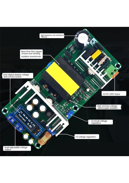 Çift Kanallı Voltaj Ayar Anahtarı Güç Kartı 220W 9A 10A (Yurt Dışından) fırsatları