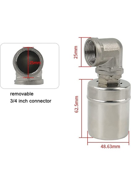 Şamandıra Vanası Otomatik Şamandıra Küre Su Seviyesi Kontrol Tank Anahtarı B (Yurt Dışından) fırsatları