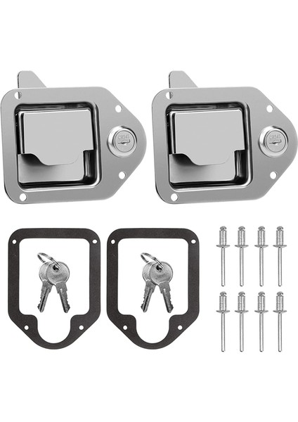 Kamyon Alet Kutusu Mandalı Yedek Paslanmaz Çelik Alet Kutusu Kürek Kilidi (Yurt Dışından)