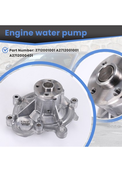 Motor Su Pompası 2712001001 A2712001001 A2712000401 Mercedes-Benz C-Serisi E-Serisi Glk C209 A209 Slk R171 R172 (Yurt Dışından) fırsatları