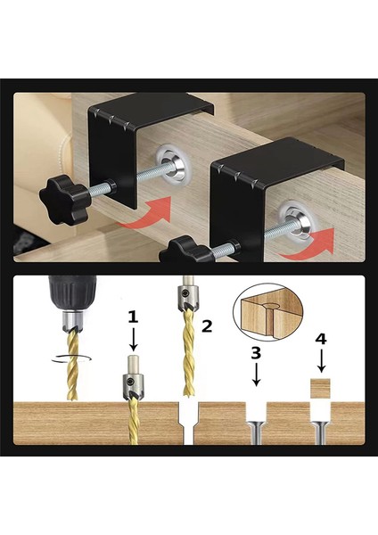 4 Adet Dolap Donanımı C Kelepçesi ve Havşa Matkap Uçları Seti (Yurt Dışından) fiyatları
