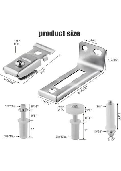 1 Ila 1-38 Inç Kapılar Için 22 Adet Dolap Kapı Donanımı Onarımı (Yurt Dışından) modelleri