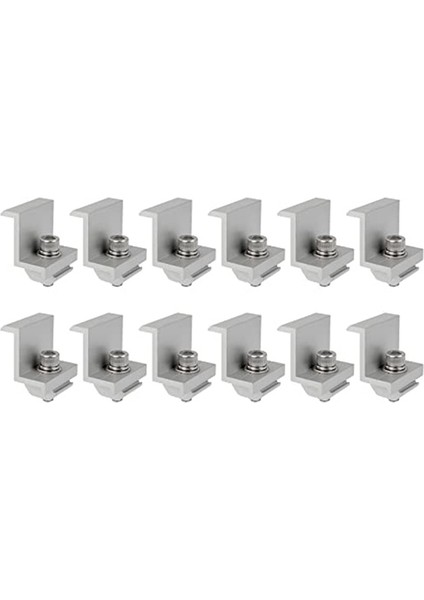 12 Adet Güneş Modülü Braketi Uç Kelepçesi Pv Güneş Modülü Çatısı Için 30MM (Yurt Dışından)