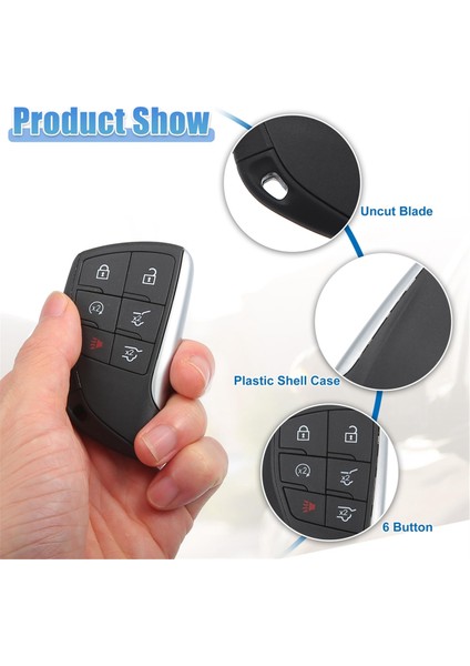 Smart Anahtar Fob Chevrolet Banliyö Tahoe YGOG21TB2 Anahtarsız Giriş Uzaktan Kumandası 49 Chıp 6 Düğme 433 Mhz (Yurt Dışından) fiyatları