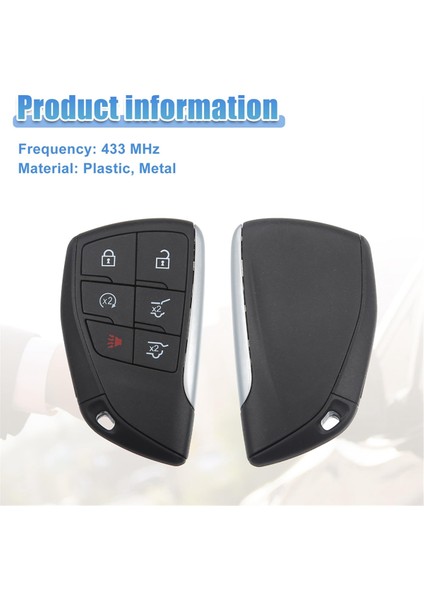 Smart Anahtar Fob Chevrolet Banliyö Tahoe YGOG21TB2 Anahtarsız Giriş Uzaktan Kumandası 49 Chıp 6 Düğme 433 Mhz (Yurt Dışından) fırsatları