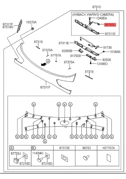 95760-A2110 Ters Arka Görünüm Kamerası 95760 A2100 Hyundai Santa Fe 13-16 / Kıa Ceed 12-16 Otopark Yardım Kamerası (Yurt Dışından) indirimleri