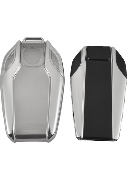 Tpu Car Tam Key Vasa Kapak LCD Uzaktan Tuş Fob Kasası Bmw 7 Serisi 740 6 Serisi Gt 5 Seri 530I X3 (Gümüş) (Yurt Dışından) fırsatları