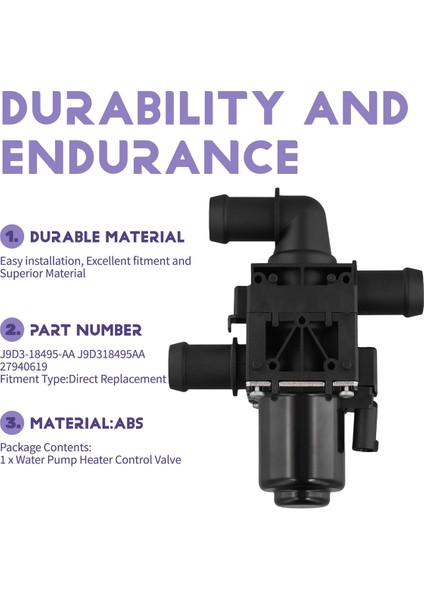 J9D3-18495-AA Araç Su Pompası Isıtıcı Kontrol Vanası Jaguar I-Pace X590 2018-2020 27940619 (Yurt Dışından) indirimleri