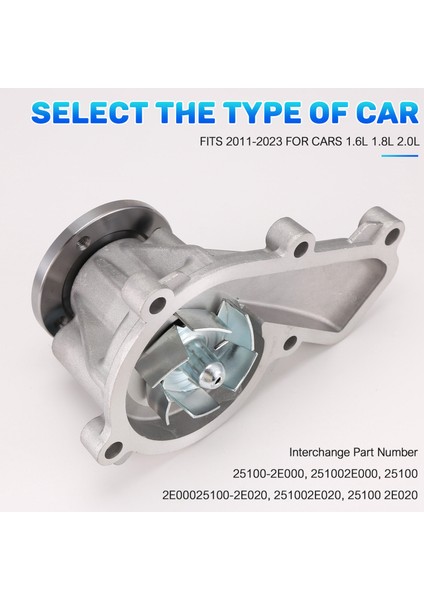 Hyundai Elantra Için Su Pompası Tucson Kia Forte Seltos Soul 1.6l 1.8l 2.0l 25100-2E000 (Yurt Dışından) indirimleri