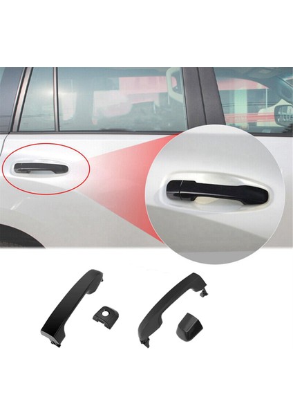 1set 4 Kapı Tutucu 69211-60090 Toyota 4runner Lexus GX460 Land Cruiser 2010-2018 Dış Dış Kapı Kolu Siyah (Yurt Dışından) indirimleri