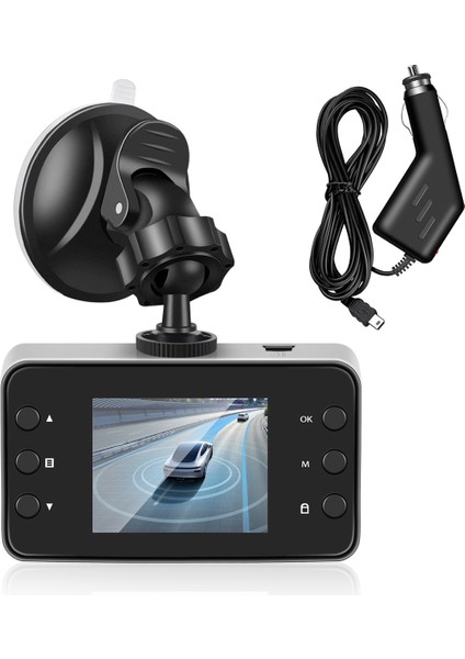 2.2 Inç Araba Dvr Dash Camera Full 1080P Döngü Kayıt Hareket Algılama Sürücü Kaydedici Geniş Açılı Gece Görüşü Dashcam (Yurt Dışından)