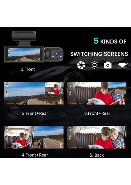 64GB Ön ve Arka Çizgi Kamera, 1080P Tam Hd Ön ve Arka Çizgi Kamera, Yerleşik Kablosuz Wi-Fi, Hd Gece (Yurt Dışından) fiyatları
