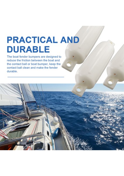 Tekne Çamurluk Tamponlar Pvc Dock Tamponlar Tekne Koruma Şamandıraları Yelkenli Bota Mooring Tampon Balıkçı Teknesi (3pcs) (Yurt Dışından) fırsatları