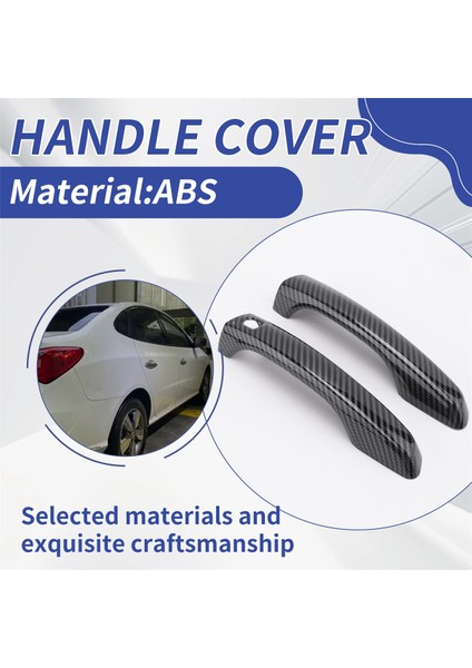 Hyundai Elantra 2017-2020 Karbon Fiber Araba Kapısı Kolu Kapak Trim Çıkartması (2 Düğme) (Yurt Dışından) indirimleri