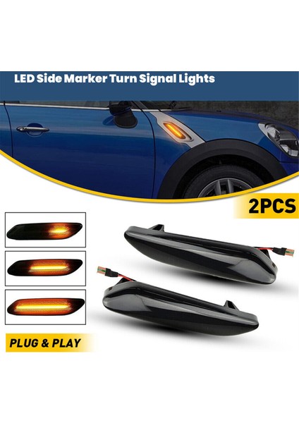 1paır LED Yan Çamurluk Markeri Işık Dönüş Sinyal Lambaları Mini R61 Paceman R60 Countryman 10-17 63139802569 63139802570 (Yurt Dışından) fiyatları