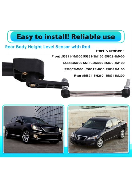 Hyundai Equus Genesis Için Rod 55830-3M200 55830-3M300 ile Arka Gövde Yüksekliği Seviyesi Sensörü 08-14 55832-3M000 55831-3M000 (Yurt Dışından) fiyatları