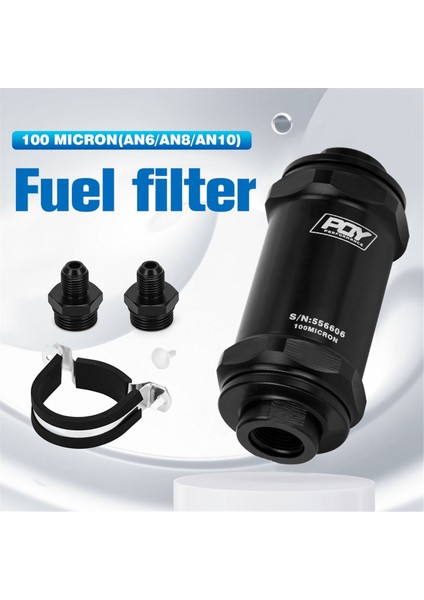 Evrensel Filtre Siyah AN10 Sline Yakıt Filtresi E85 100ΜM (0.1mm) Paslanmaz Çelik Eleman (Yurt Dışından) modelleri
