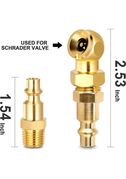 2 Pack Taşınabilir Hava Aynaları, Katı Metal Kapalı Top Havası Chuck+1/4 Inç Npt Standart Hızlı Fiş, Lastik Şişirme Göstergesi Nozul (Yurt Dışından) fiyatları