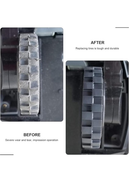 Irobot Roomba Wheels Serisi 500, 600, 700, 800 ve 900 Serisi Serisi Için Lastik Cilt, Slip, Büyük Yapışma ve Kolay Montaj (Yurt Dışından) fiyatları